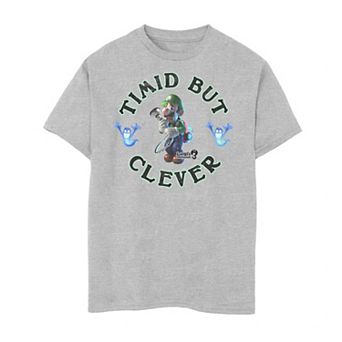 Boys 8-20 Luigi's Mansion 3 Luigi Timid But Clever Portrait Tee