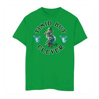 Boys 8-20 Luigi's Mansion 3 Luigi Timid But Clever Portrait Tee