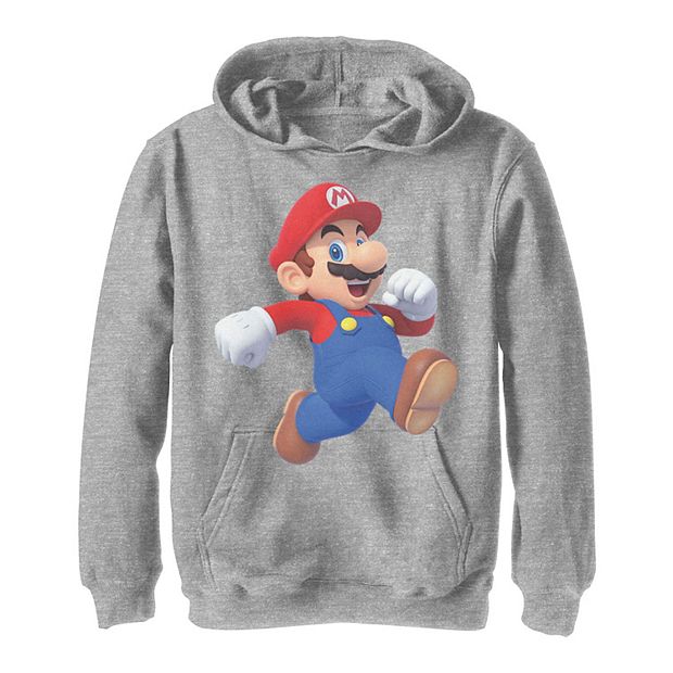 Boys 8 20 Super Mario Bros Mario Running Man Poster Hoodie