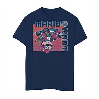 Boys 6-20 Mario Kart Upside Down Portrait Logo Tee