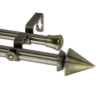Rod Desyne Cone 13/16" Double Curtain Rod