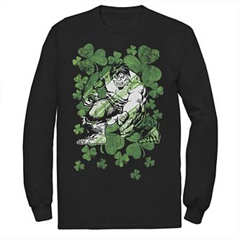 Men's Marvel Hulk Shamrocks St. Patrick's Vintage Tee