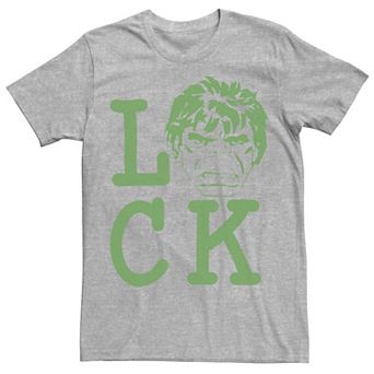 Men's Marvel Hulk Large Luck Text Tee