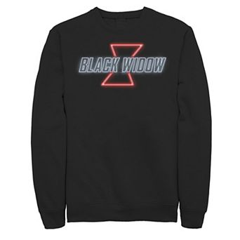 Men's Marvel Black Widow Neon Logo Sweatshirt