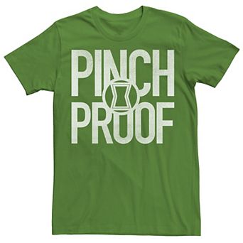 Men's Marvel Black Widow Pinch Proof St. Patrick's Day Text Tee
