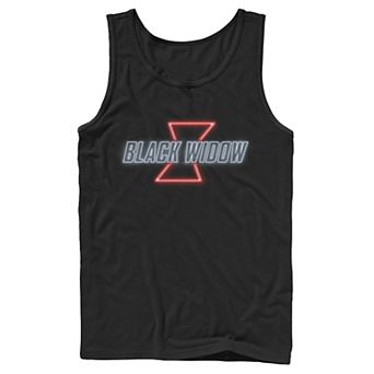 Men's Marvel Black Widow Neon Logo Tank Top