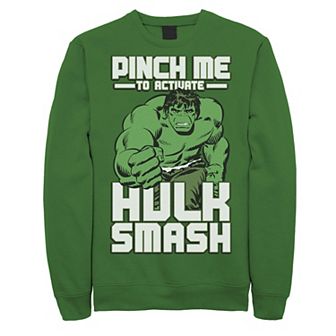 Men's Marvel Hulk Pinch Me To Activate Hulk Smash Sweatshirt