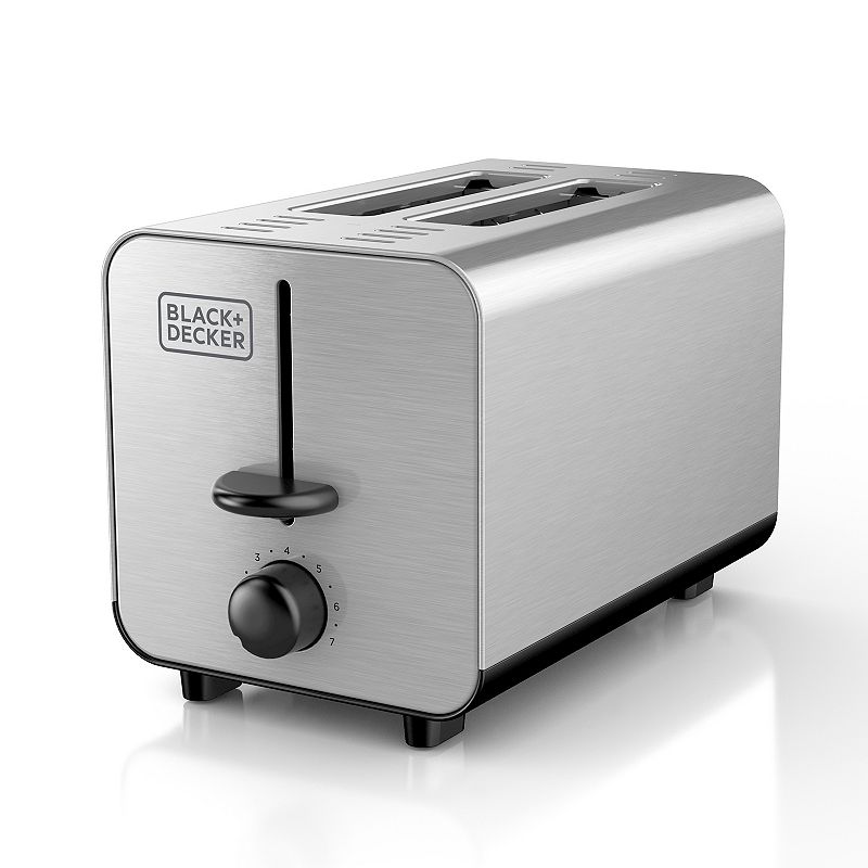 BLACK+DECKER 2-Slice Stainless Steel Toaster, Silver