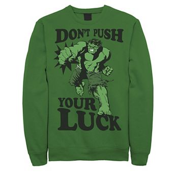 Men's Marvel The Hulk Don't Push Your Luck Sweatshirt