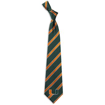 Miami Hurricanes Striped Tie