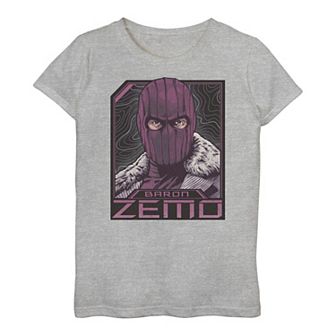 Girls 7-16 Marvel The Falcon And The Winter Soldier Baron Zemo Badge Graphic Tee