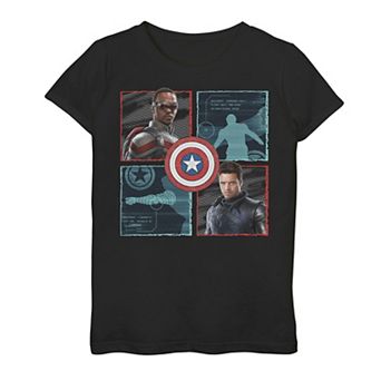 Girls 7-16 Marvel The Falcon And The Winter Soldier Box Up Graphic Tee