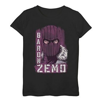 Girls 7-16 Marvel The Falcon And The Winter Soldier Baron Zemo Portrait Graphic Tee