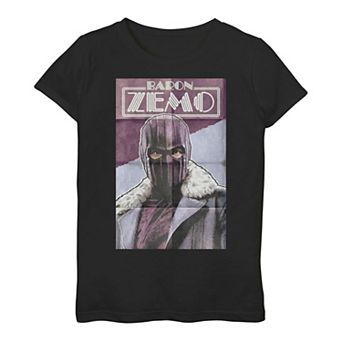 Girls 7-16 Marvel The Falcon And The Winter Soldier Baron Zemo Poster Graphic Tee