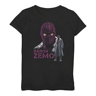 Girls 7-16 Marvel The Falcon And The Winter Soldier Baron Zemo Collage Graphic Tee