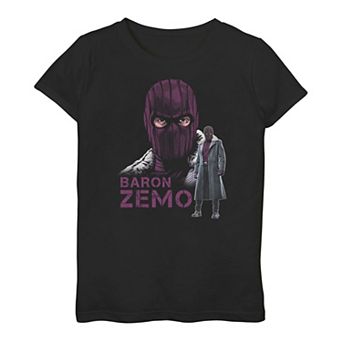 Girls 7-16 Marvel The Falcon And The Winter Soldier Baron Zemo Collage Graphic Tee