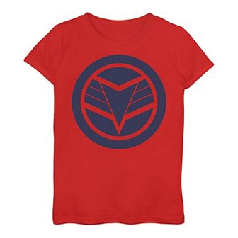 Girls 7-16 Marvel The Falcon And The Winter Soldier Falcon Red Logo Graphic Tee