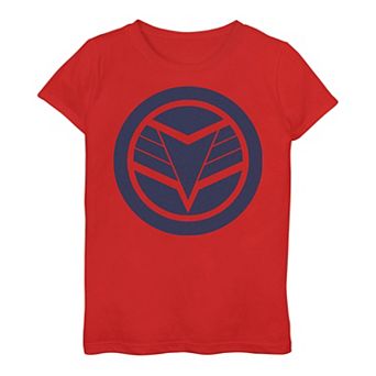 Girls 7-16 Marvel The Falcon And The Winter Soldier Falcon Red Logo Graphic Tee