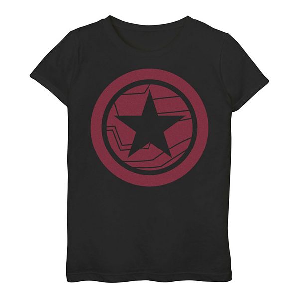 Girls 7-16 Marvel The Falcon And The Winter Soldier Bucky Red Logo ...