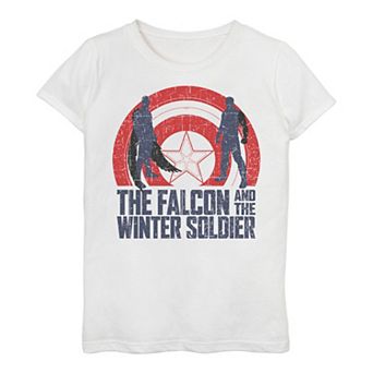 Girls 7-16 Marvel The Falcon And The Winter Soldier Duo Shield Logo Graphic Tee