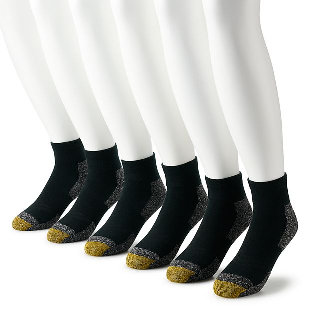 Men s GOLDTOE Sport 6 Pack Quarter Crew Socks