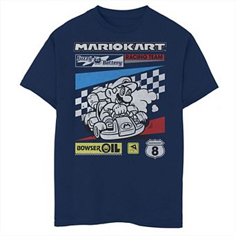 Boys 6-20 Nintendo Mario Kart Racing Team Poster Tee