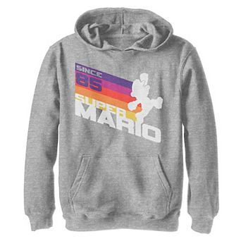 Boys 8-20 Nintendo Super Mario Since '85 Neon Racing Stripes Hoodie