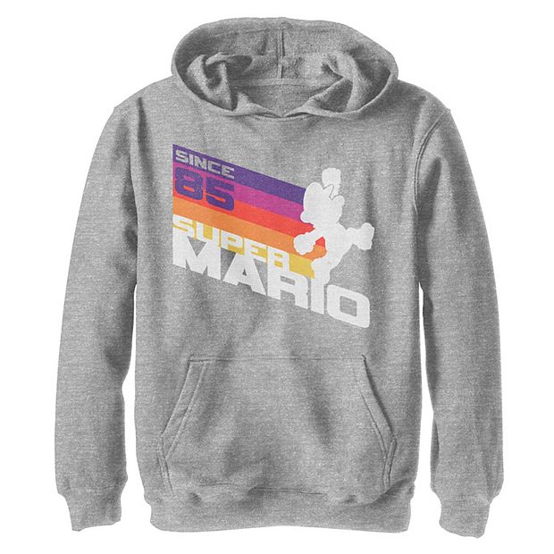 Boys 8 20 Nintendo Super Mario Since 85 Neon Racing Stripes Hoodie