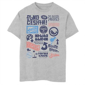 Boys 6-20 Nintendo Splatoon Kanji Logo Mash Up Tee