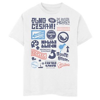 Boys 6-20 Nintendo Splatoon Kanji Logo Mash Up Tee