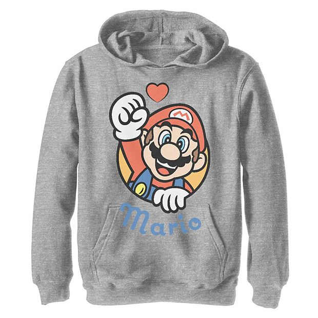 Boys 8 20 Nintendo Super Mario Heart Hoodie