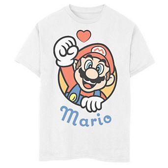 Boys 8-20 Nintendo Super Mario Heart Portrait Tee