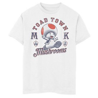 Boys 8-20 Super Mario Bros. Toad Town Mushrooms Portrait Tee