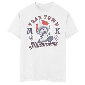 Boys 8-20 Super Mario Bros. Toad Town Mushrooms Portrait Tee