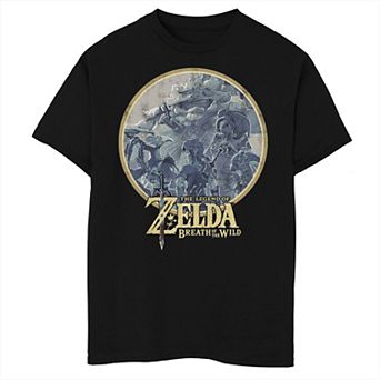 Boys 8-20 Nintendo The Legend Of Zelda Breath Of The Wild Rock Badge Tee