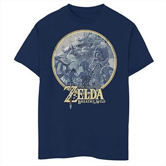 Boys 8-20 Nintendo The Legend Of Zelda Breath Of The Wild Rock Badge Tee