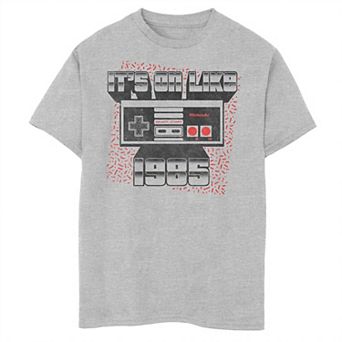Boys 8-20 Nintendo NES Controller "It's On Like 1985" Tee