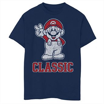 Boys 6-20 Nintendo Super Mario Classic Peace Sign Tee