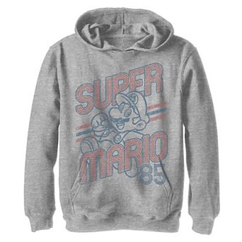 Boys 8-20 Nintendo Super Mario 85 Faded Vintage Portrait Hoodie