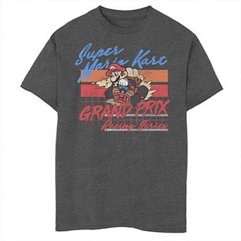 Boys 6-20 Nintendo Mario Kart Grand Prix Racing Retro Distressed Tee