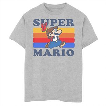 Boys 6-20 Nintendo Super Mario Retro Run Rainbow Tee