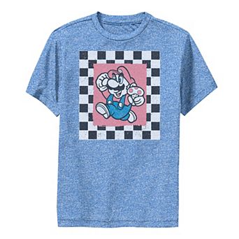 Boys 6-20 Nintendo Super Mario Checkered Square Portrait Tee