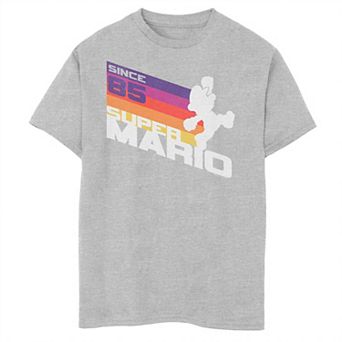 Boys 6-20 Nintendo Super Mario Since '85 Neon Racing Stripes Poster Tee