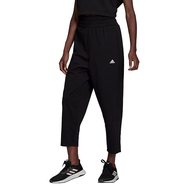 adidas Womens Aeroready Designed to Move High-Rise 3-Stripes 7/8