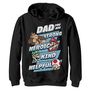 Boys 8-20 Nintendo Super Mario Dad You Are Hoodie