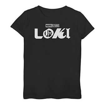 Girls 7-16 Marvel Loki Logo Graphic Tee