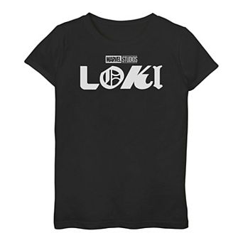 Girls 7-16 Marvel Loki Logo Graphic Tee