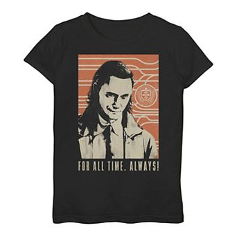 Girls 7-16 Marvel Loki For All Time Always Poster Graphic Tee