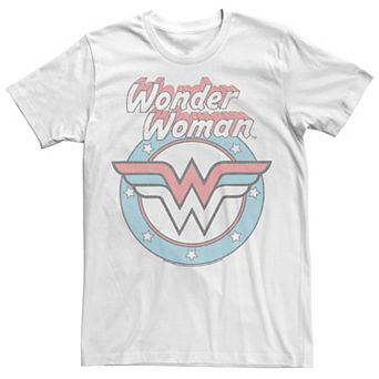Men's Wonder Woman Distressed Retro Logo Tee