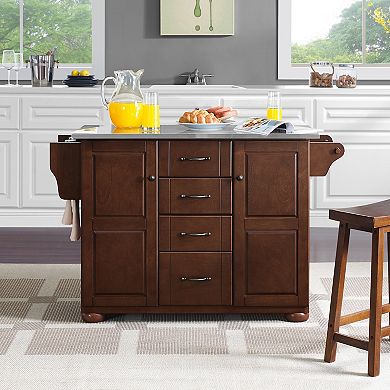 Crosley Eleanor Stainless Steel Top Kitchen Island